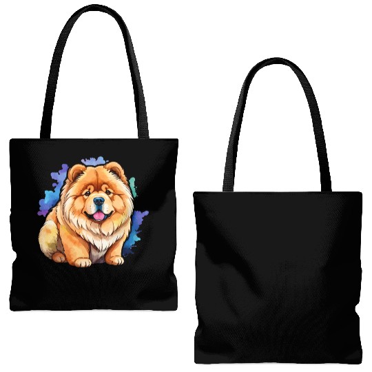 Chow Chow Watercolor Tote Bags (AOP)