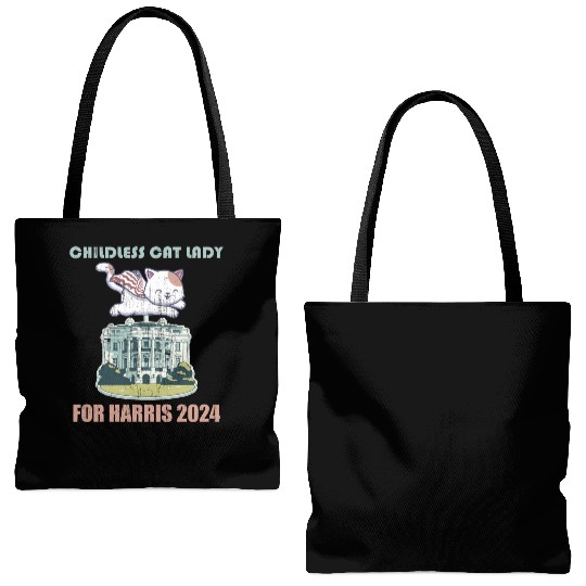 Childless cat lady for Harris 2024 Tote Bags (AOP)