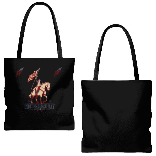 tism, USA culture, a horse, and George Washington: Tote Bags (AOP)
