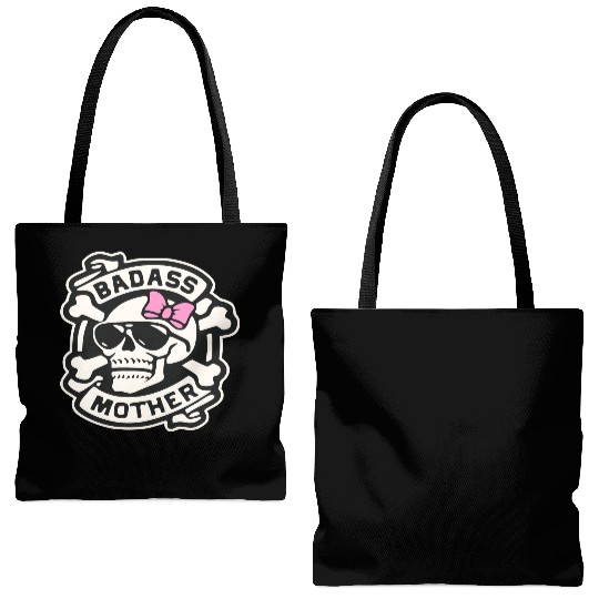 Badass Mother Skull LIKE US ON FACEBOOK # Tote Bags (AOP)