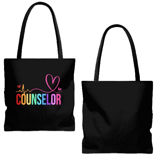 Retro Counseling Awareness School Counselor Tote Bags (AOP)