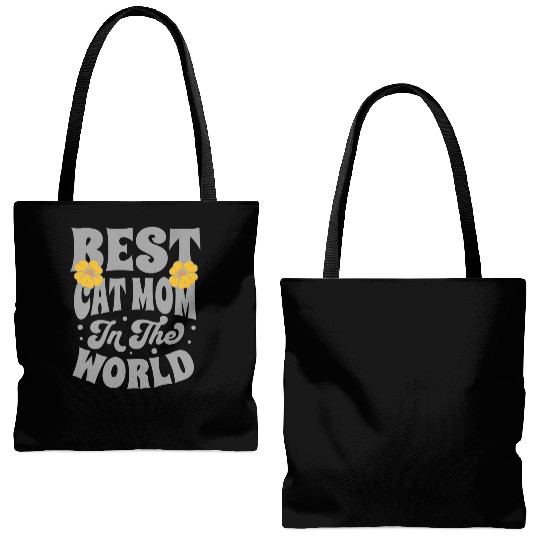 Best Cat Mom in the World Tote Bags (AOP)