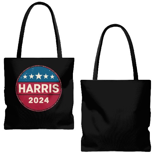 Retro Kamala Harris 2024 Tote Bags (AOP)