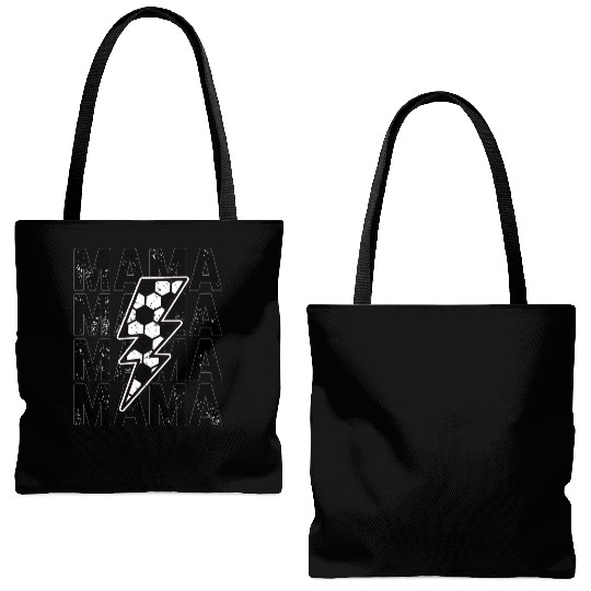 Soccer Mama Lightning Bolt Tote Bags (AOP)