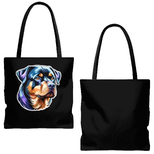 Rottweiler Watercolor Tote Bags (AOP)