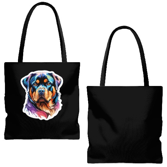 Rottweiler Watercolor Tote Bags (AOP)