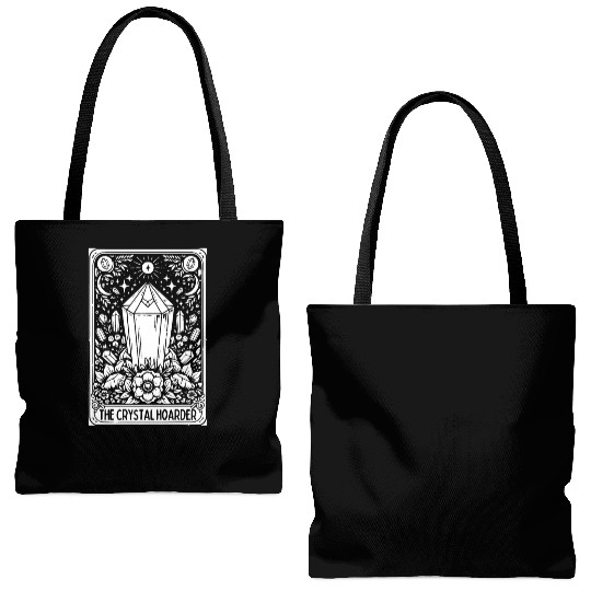 Crystal Hoarder Tarot Card Tote Bags (AOP)