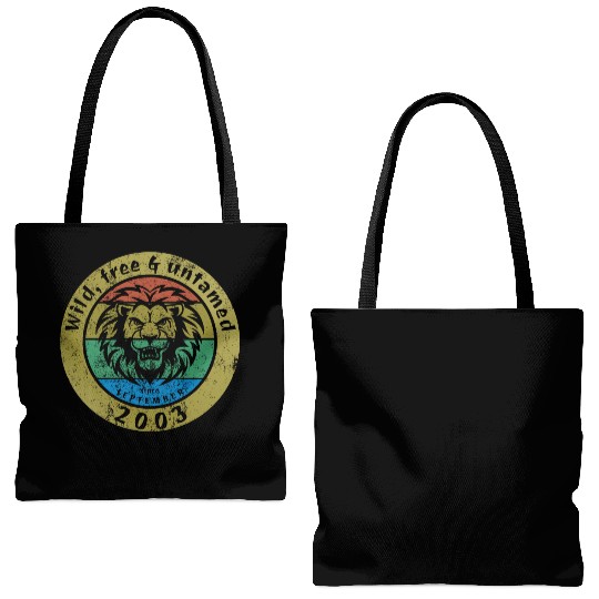21st birthday Wild, free & untamed since 09/2003 Tote Bags (AOP)