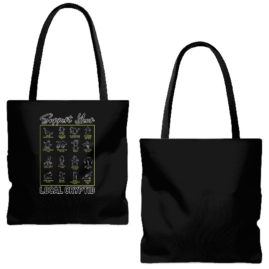 Support Your Local Cryptid Monsters American Tote Bags (AOP)