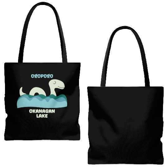 Ogopogo Okanagan Lake Monster Cryptid Tote Bags (AOP)