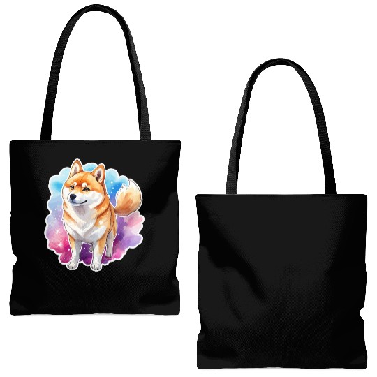 Shiba Inu Watercolor Tote Bags (AOP)