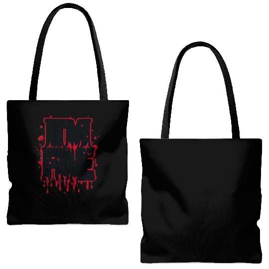 i'm fine Tote Bags (AOP)