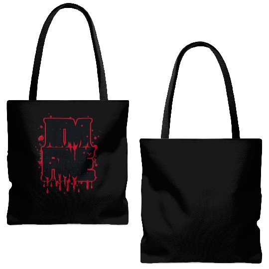 i'm fine Tote Bags (AOP)