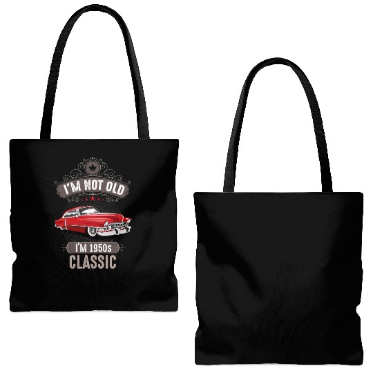 IM NOT OLD IM 1950s CLASSIC Car Lover Birthday Tote Bags (AOP)