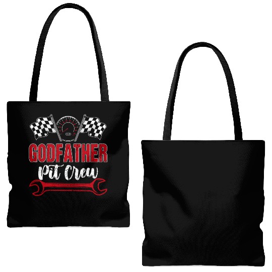 Godfather Pit Crew Birthday Racing Car Tote Bags (AOP)