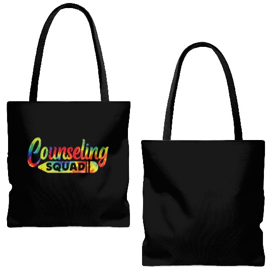 School Counselor Tie Dye Tote Bags (AOP)