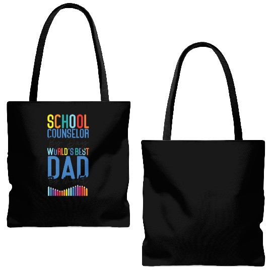 School Counselor Dad School Tote Bags (AOP)