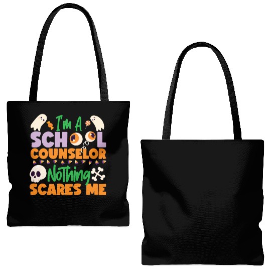 School Counselor Mom Halloween I'm Tote Bags (AOP)