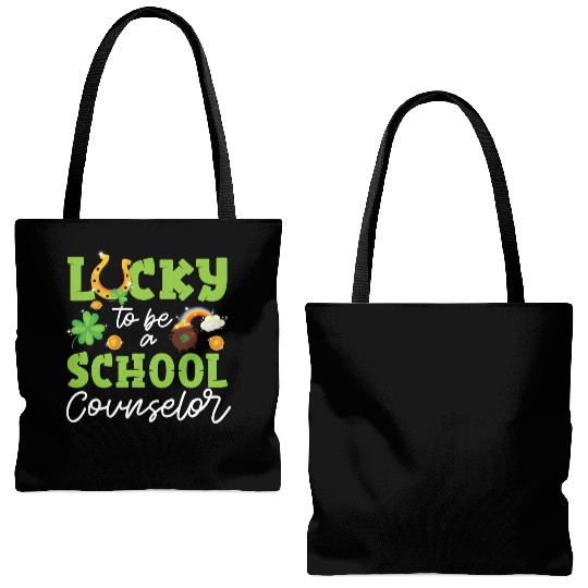 School Counselor St Patricks Day Tote Bags (AOP)
