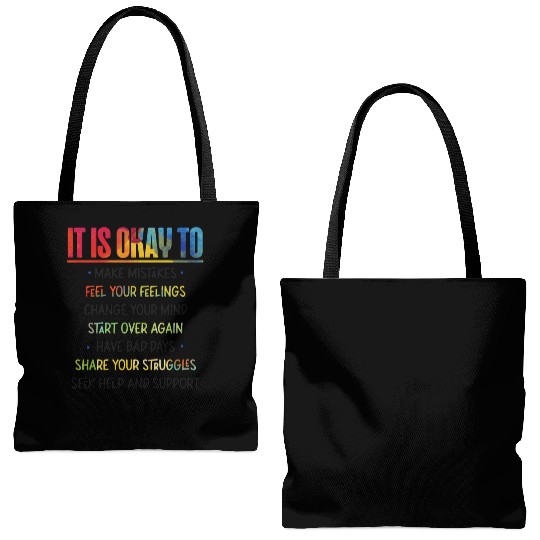 School Counselor It Is Okay To Tote Bags (AOP)