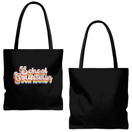 School Counselor Retro Vintage Tote Bags (AOP)