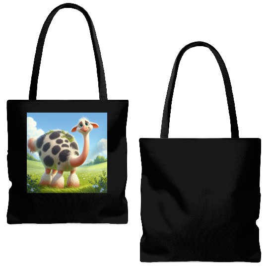 The ostrich-cow Tote Bags (AOP)