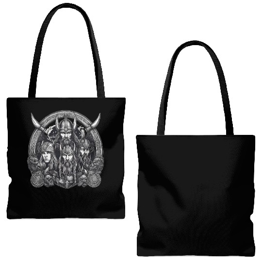 viking warriors Tote Bags (AOP)