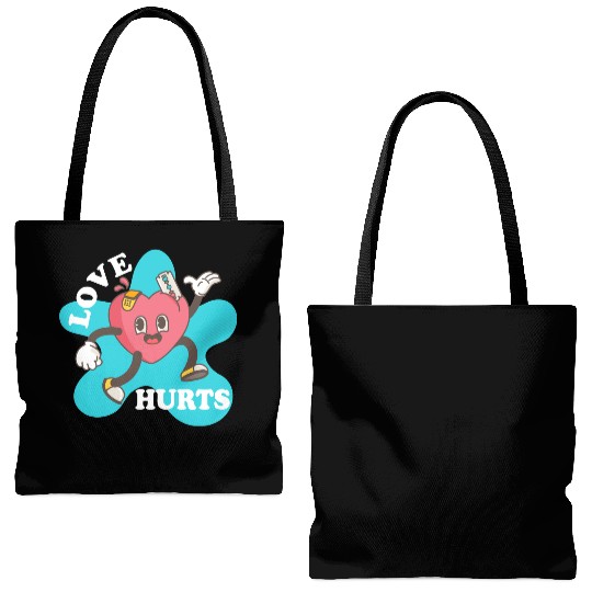 love hurts Tote Bags (AOP)