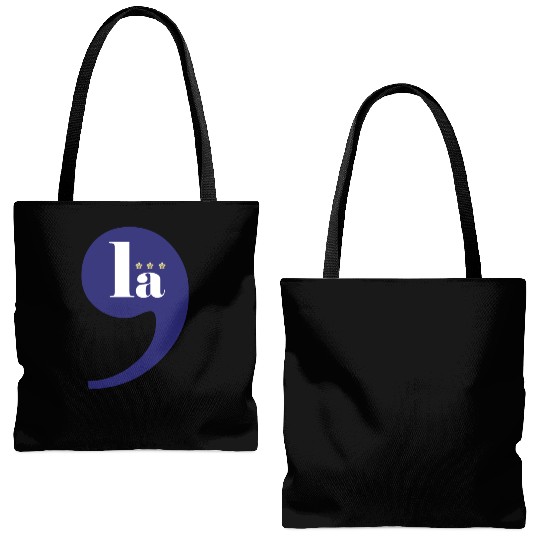 Comma La Kamala Harris 2024 LA Democrat Blue Stars Tote Bags (AOP)