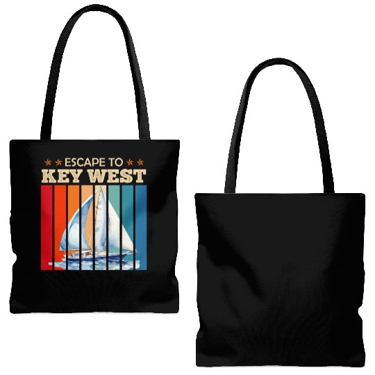 Florida ESCAPE TO KEY-WEST Sailing Outfit Tote Bags (AOP)