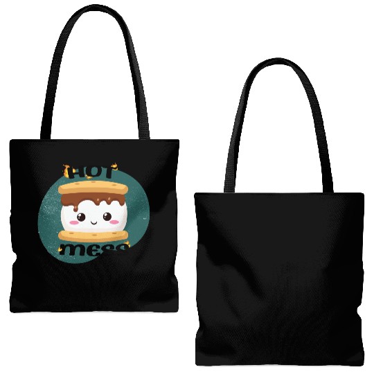 Hot Mess Kawaii S'more Meme Tote Bags (AOP)
