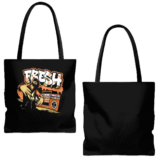 Graffiti Train Streetwear Old School Tote Bags (AOP)