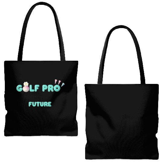 Golf Pro Future - 3D daisy and golf tees Tote Bags (AOP)