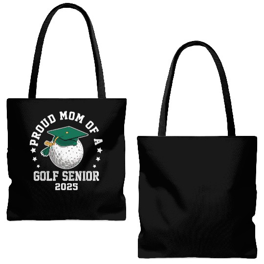 Proud mom of a golf senior class of 2025 matching Tote Bags (AOP)