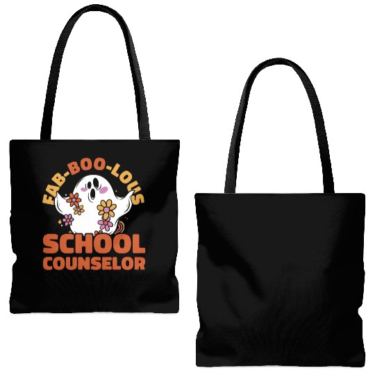 School Counselor Halloween Ghost Tote Bags (AOP)