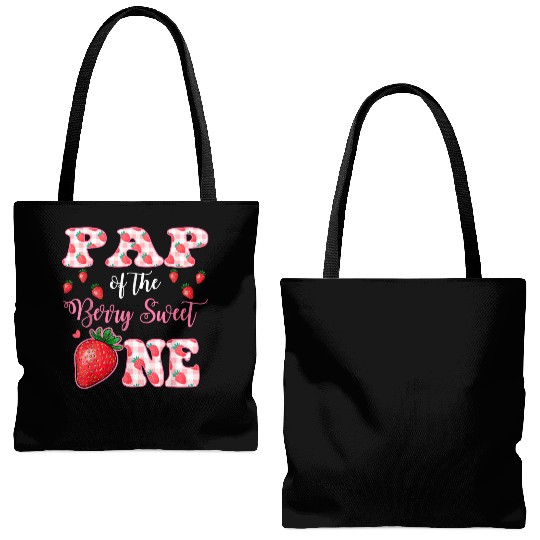 Pap Of The Berry Sweet One Strawberry First Birthd Tote Bags (AOP)