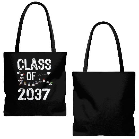 Funny Class of 2037 Grow With Me Back To School Tote Bags (AOP)