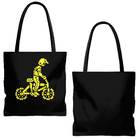 BMX Bike Bandits ZX Spectrum 8-bit Tote Bags (AOP)