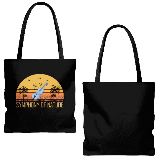 Symphony of Nature - Violin Tote Bags (AOP)