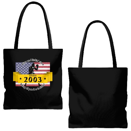21st birthday Alive and kickin since 10/2003 Tote Bags (AOP)