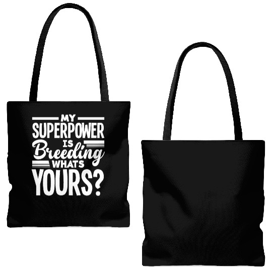 My Superpower Is Breeding Highland Cow Tote Bags (AOP)