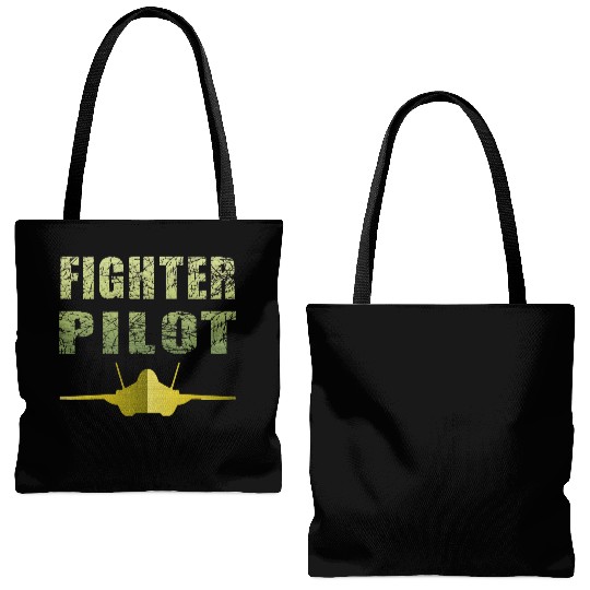 Fighter Pilot F-35 Art Design Tote Bags (AOP)