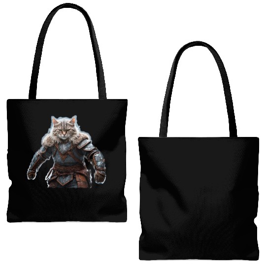 VIking cat Valhalla calling Tote Bags (AOP)