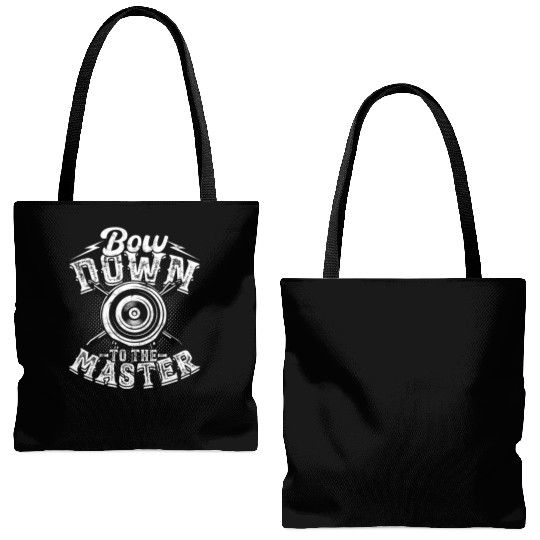 Archery Archer Bow down to the master Tote Bags (AOP)