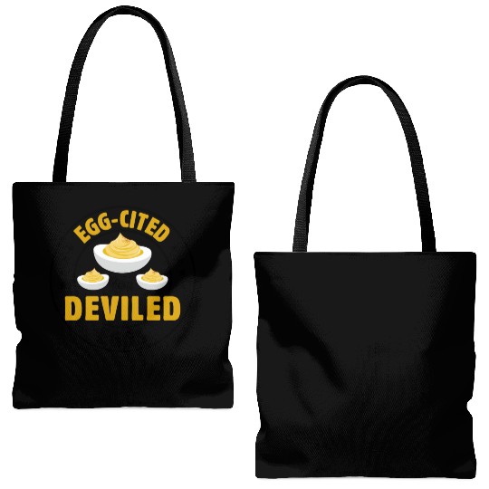 Funny Deviled Eggs Designs For Deviled Egg Lover Tote Bags (AOP)