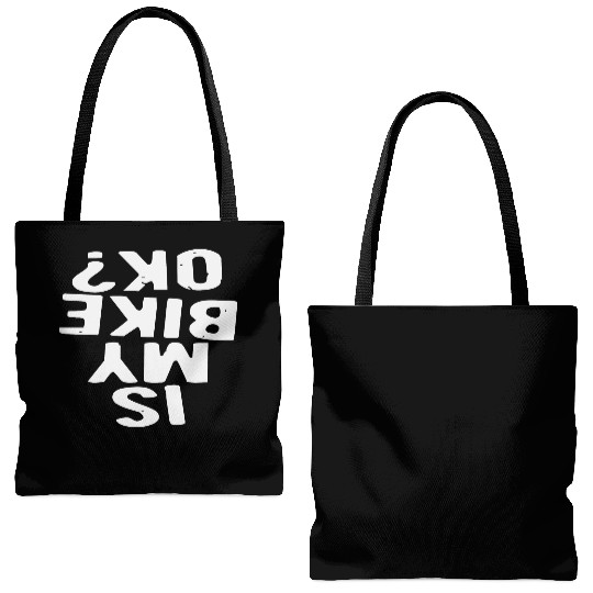 Is My Bike Ok? LIKE US ON FACEBOOK Tote Bags (AOP)