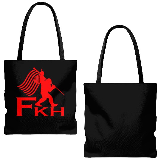 Bigfoot FKH Flag LIKE US ON FACEBOOK # Tote Bags (AOP)