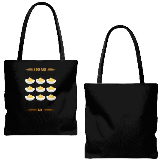 Funny Deviled Eggs Designs For Deviled Egg Lover Tote Bags (AOP)