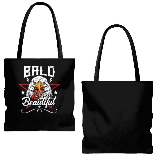 Bald & Beautiful American Eagle with Stars and Tote Bags (AOP)