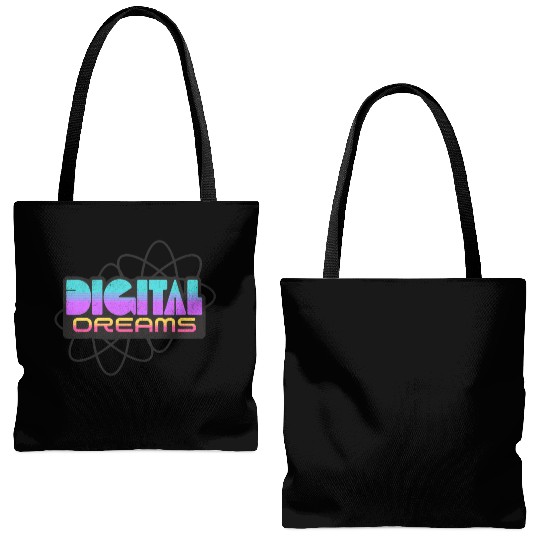 Digital Dreams - Retro Y2K Streetwear Design Tote Bags (AOP)